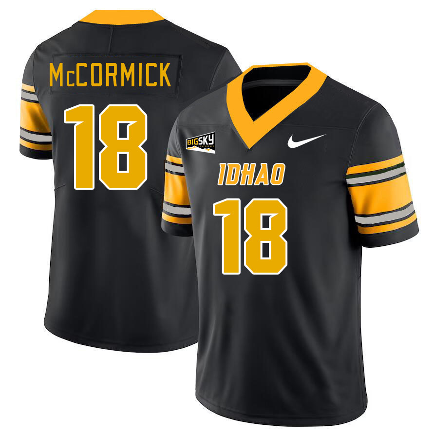 Men-Youth #18 Tommy McCormick Idaho Vandals 2023 College Football Jerseys Stitched-Black